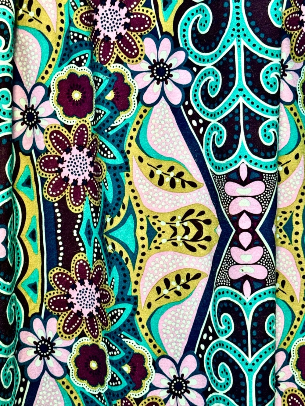 Prana Floral Dress in Teal, Lime & Black - Picture 5 of 5